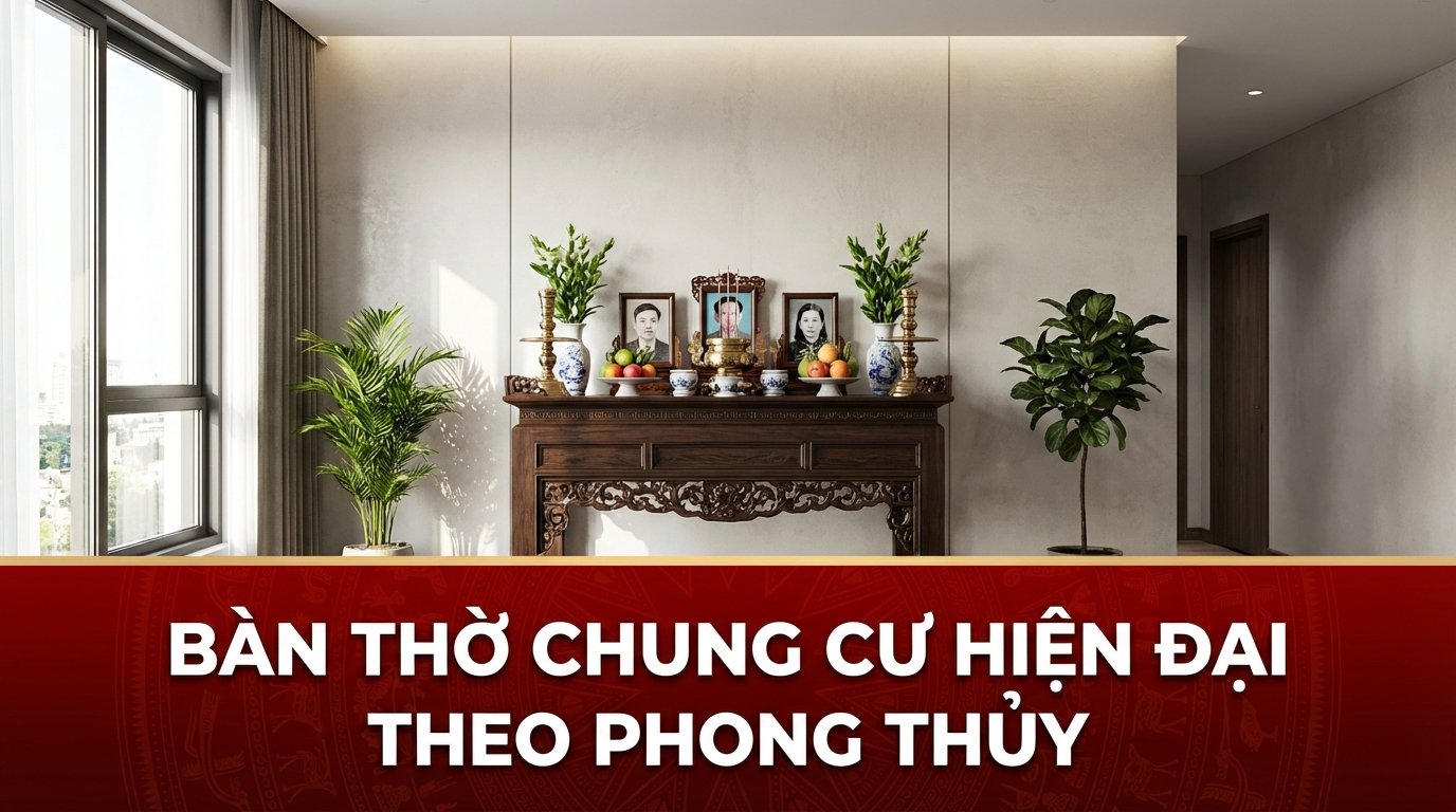 Bàn thờ chung cư hiện đại theo phong thủy